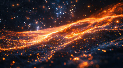 Obraz premium Zodiac wheel spinning on starry night sky, mystical astrology concept with horoscope and star signs, cosmic background, copy space