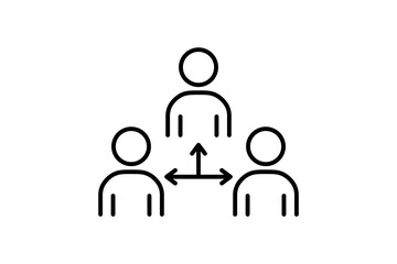 Community icon line style suitable for websites, mobile apps, dashboards, and printable designs. Simple, modern, and fully editable vector format