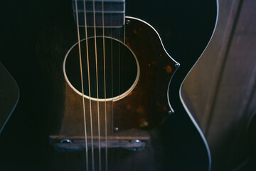 Old acoustic jazz guitar