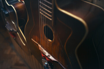 Old acoustic jazz guitar