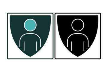 Protection icon solid style suitable for websites, mobile apps, dashboards, and printable designs. Simple, modern, and fully editable vector format