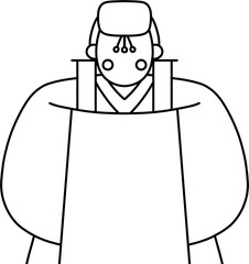 폐백 신부 흑백