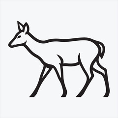 A Beautiful Deer Line art vector Design