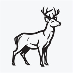 A Beautiful Deer Line art vector Design