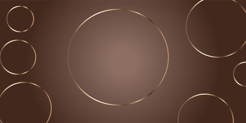 Premium background design with mocha mousse line pattern (texture) in luxury pastel color. Abstract horizontal vector template for business banner.dark brown background with golden brown circles.