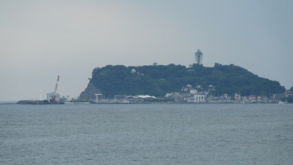 The beautiful sea view with the cloudy sky as background in summer