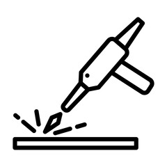 Welding Icon - Black Outline