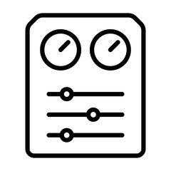 Control Panel Icon - Black Outline