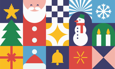 Cozy Retro Geometric Christmas Pattern