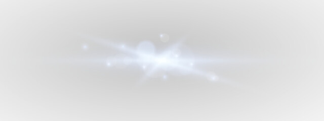 Horizontal blue neon streaks glow with sparkling particles. Soft radiant light flares along smooth edges. Futuristic laser lines shine vividly on black. PNG