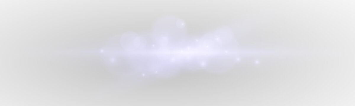 Purple beams stretch through drifting smoke. Tiny shimmering flecks rise slowly with them. A cool glowing stripe defines the scene. PNG