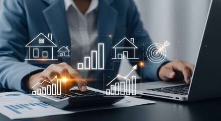 Real estate investment growth strategy with financial analysis and property market trends