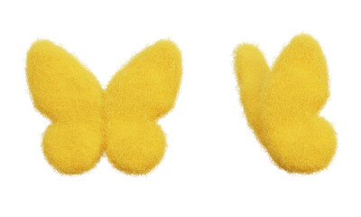 felt texture butterfly 3D graphic