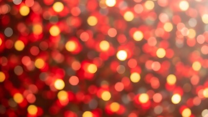Festive bokeh lights background with vibrant red and golden circular patterns, perfect for holiday celebrations and abstract designs
