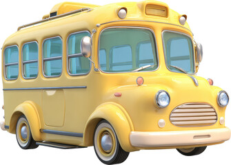 Cheerful yellow school bus illustration for back to school projects, creating fun learning materials, and promoting safe transportation for kids everywhere