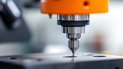 Precision CNC Milling CloseUp of Automated Industrial Cutting Process.