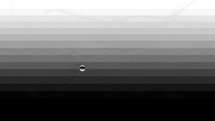 Abstract monochrome horizontal gradient with a small reflective circle in the foreground
