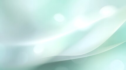 Abstract green and blue background with smooth lines and bokeh, soft pastel colors. abstract background with soft blurred waves and bokeh light effects.
