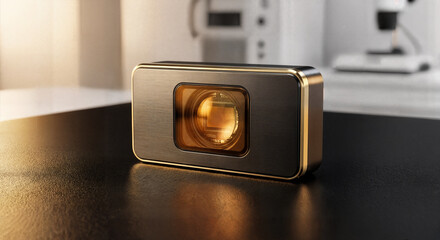 Luxury Compact Camera Sensor in Golden Housing