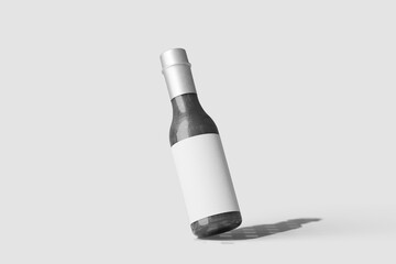 Sauce Bottle Packaging Mockup in White Scene