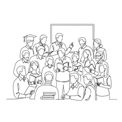 Adult education class with people gathered around a table, ready for adult education. Engaging adult education involves reading and listening.