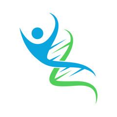 DNA icon logo design