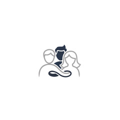 Obraz premium Adult friends illustration on light background depicts friendly gathering, silhouette figures show connection. Adult friends gather for social events, connection suggests unity.