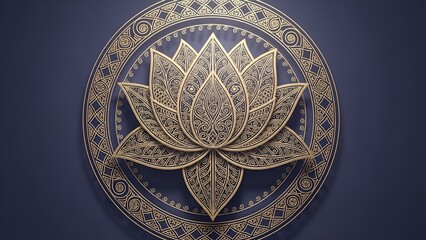 Exquisite golden folding fan, meticulously crafted with intricate filigree and a vibrant jewel-adorned lotus. A stunning example of traditional artistry and luxurious cultural elegance