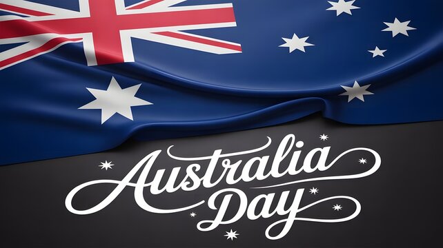 Australia Day themed photo showing bright Australian flag honoring national pride unity cultural heritage and countrywide celebration held annually recognizing Australia’s history and community spirit