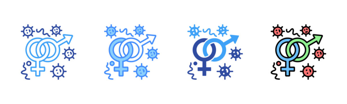 Chlamydia Icon, Multi Styles Icon Set