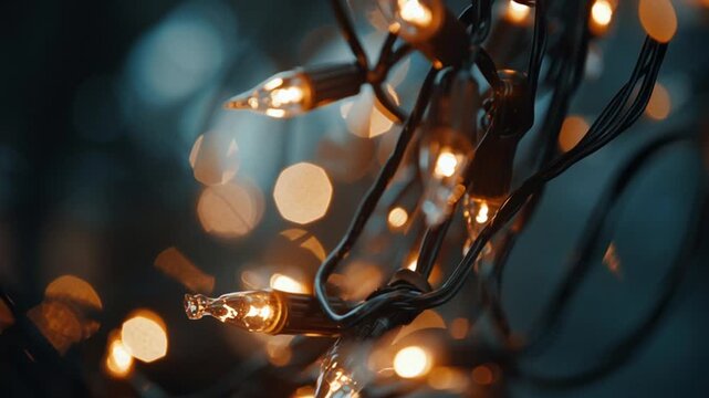Glowing lights create festive ambiance