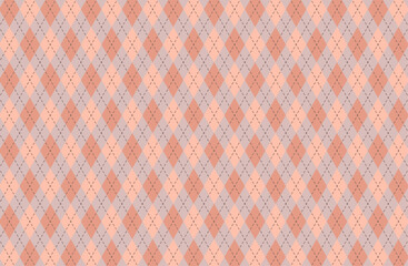 ピンク系&times;グレーのアーガイルパターン