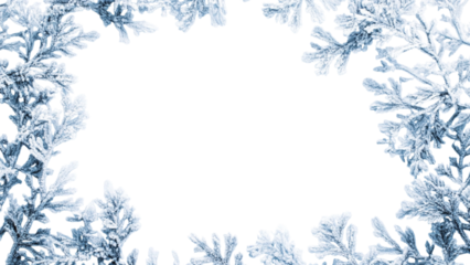 Delicate silver dusty miller leaves forming a natural border around a transparent center