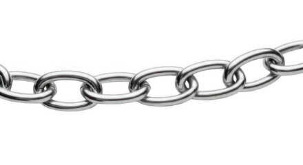 Obraz premium Strong silver metal chain links connected, symbolizing security