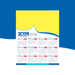 2026 calendar Arabic & Bangla simple minimal design Planner 2026 asks with Bangla Arabic English day