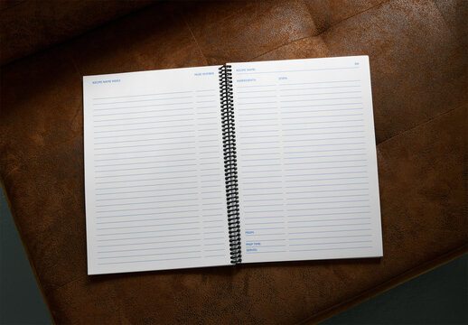 Mockup Of Customized Spiral Bound Magazine