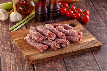 Raw chicken neck for cooking