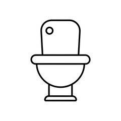 Obraz premium Illustration of a simple toilet outline on white background on transparent background