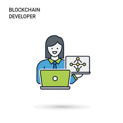 Woman holding a laptop and tablet with network diagram