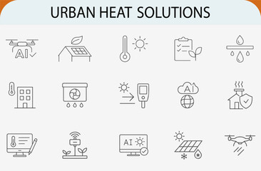 Blockchain voting line icons set, secure digital election vector