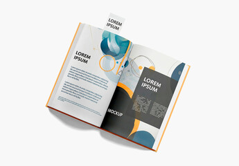 Book With Bookmark Mockup