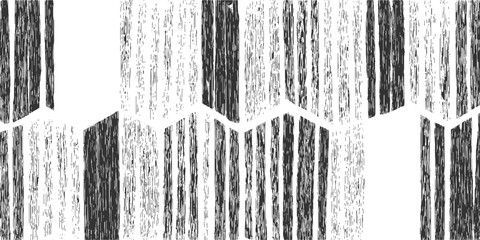 Fototapeta premium Black and white abstract vertical lines pattern with white gaps background