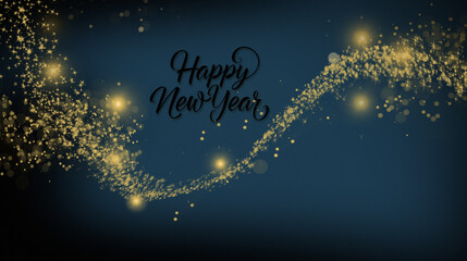 blue color with star ornaments for new year greetings © wiwin