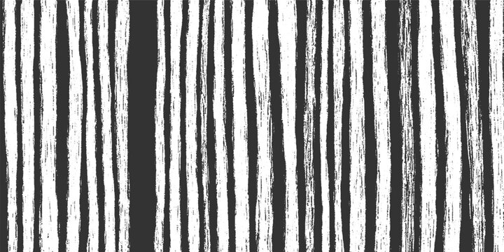 Black and white vertical brush stroke stripes textured background abstract