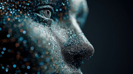 Digital Art Portrait with Bokeh Background