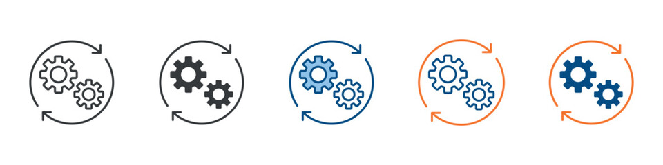 Automation Icon Set Multiple Style Collection 