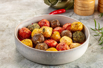 Shanklish cheese with spices in the oil