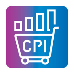cpi black line icon for digital and print projects.