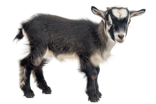 Black and White Baby Goat Studio Portrait