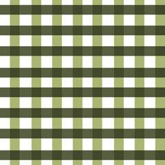 Green and White Gingham Seamless Checkered Pattern